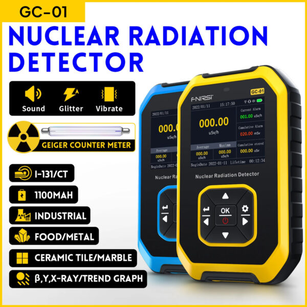 FNIRSI Handheld Geiger Counter Dosimeter Nuclear Radiation Detector GC01 functions